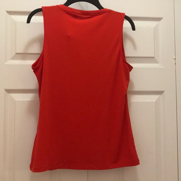 Sleeveless top.  Orange - Picture 2 of 2